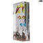Acuario Escultura Rectangular - con Peces Tropicales - Original Cristal de Murano OMG