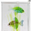 Aquário Escultura Retangular Pequena - com Peixes Tropicais - Vidro Murano Original OMG