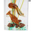 Aquarium Sculpture Rectangulaire petit - avec Poissons Tropicaux - Original Murano Glass OMG