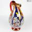 Harmonie - Krug Murano Glas - Millefiori und Silberdekoration