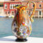 Harmonie - Krug Murano Glas - Millefiori und Silberdekoration