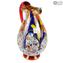 Harmonie - Krug Murano Glas - Millefiori und Silberdekoration
