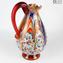 Harmonie - Krug Murano Glas - Millefiori und Silberdekoration