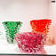 فازة شوك - وردي - قطعة مركزية - زجاج مورانو الأصلي OMG