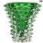 とげの花瓶-緑-センターピース-オリジナルムラノグラスOMG