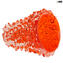 فازة شوك - برتقالي - قطعة مركزية - زجاج مورانو الأصلي OMG