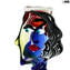 Amphora double Face - Picasso tribute - Original Murano Glass OMG