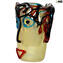 Musana Vase ocher - Tribute to Picasso - Original Murano Glass OMG