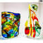 Sbruffi Vase Blown - Regenbogen - Original Muranoglas OMG