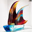 Exclusive - Sail boat - Sculpture - Original - Murano - Glass