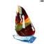 Exclusive - Sail boat - Sculpture - Original - Murano - Glass