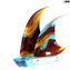 Exclusive - Sail boat - Sculpture - Original - Murano - Glass