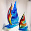 Exclusive - Sailboat blue - 雕塑 - Original - Murano - 玻璃