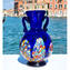 Glycine - Vase Bleu en Verre de Murano Millefiori