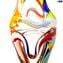 escultura multicolorida - mais fina Abstrato - Escultura em vidro de Murano