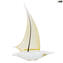 Sail Boat - Gold 24 kt - Original Murano Glass OMG 