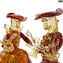 Скульптура Пара Гольдони, золото - Красный - Венецианские статуэтки Леди и Всадница золото 24 карата
