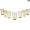 Set of 6 Drinking glasses Octagonal  - Original Murano Glass
