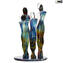 Familia - Vidrio y calcedonia - Cristal de Murano original OMG