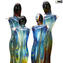 Familia - Vidrio y calcedonia - Cristal de Murano original OMG