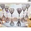 Trinkglas - schwarze Linien Chalices Set mit 6 Stück - original Muranoglas omg