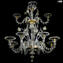 Candelabro Veneziano 8 + 4 luzes Cristal Cimiero e ouro - Rezzonico - Vidro Murano