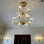 Venetian Chandelier 8 + 4  lights Cimiero crystal and gold - Rezzonico - Murano Glass