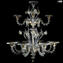 Venetian Chandelier 8 + 4  lights Cimiero crystal and gold - Rezzonico - Murano Glass