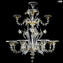 Candelabro Veneziano 8 + 4 luzes Cristal Cimiero e ouro - Rezzonico - Vidro Murano