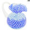 Millefiori Krug - blau - Original Murano Glas OMG