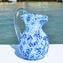 Millefiori Krug - blau - Original Murano Glas OMG