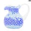 Millefiori Pitcher - blue - Original Murano Glass OMG