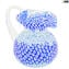 Millefiori Pitcher - blue - Original Murano Glass OMG