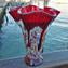 Tulipano - Rote Blumen Vase Glas Murrine