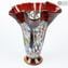 Tulipano - Rote Blumen Vase Glas Murrine