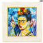 Frida - Tribut auf Leinwand von Frida Kahlo - Original - Murano - Glas - omg