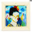 Frida - Frida Kahlo lienzo tributo - Original - Murano - Vidrio - omg