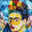 Frida - Tribut auf Leinwand von Frida Kahlo - Original - Murano - Glas - omg