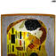the kiss - klimt Tribute - Original Muranoglas OMG