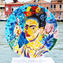 Centro de mesa Frida - Tributo Frida Kahlo - cristal de murano original omg