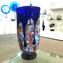 子花-穆拉諾玻璃和Millefiori的藍花瓶
