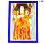 Igea - tributo em tela klimt - Vidro Murano Original OMG