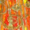 Igea - klimt canvas tribute - Original Murano Glass OMG