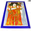 Igea - klimt canvas tribute - Originales Muranoglas OMG