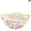 plate millefiori wavy - 핑크 - 오리지널 Murano Glass OMG