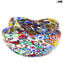 plato millefiori ondulado - multicolor - Cristal de Murano original OMG