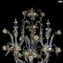 Venetian Chandelier 6 + 3 크리스탈과 골드 - Rezzonico - Murano Glass