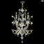 Venezianischer Kronleuchter 6 + 3 Kristall und Gold - Rezzonico - Muranoglas