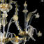 Lustre vénitien 6 + 3 cristal et or - Rezzonico - Verre de Murano