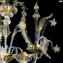 Venetian Chandelier 6 + 3  crystal and gold - Rezzonico - Murano Glass